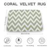 Luxury Elegant Bathroom Rugs, Sage Green Chevron Zigzag Pattern Bath Mat Non Slip & Absorbent Bath Carpet for Bathroom (16 x 24inch) view 2