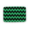 Luxury Elegant Bathroom Rugs, Chic Modern Emerald Green Black Chevron Pattern Bath Mat Non Slip & Absorbent Bath Carpet for Bathroom (16 x 24inch) view 1