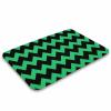 Luxury Elegant Bathroom Rugs, Chic Modern Emerald Green Black Chevron Pattern Bath Mat Non Slip & Absorbent Bath Carpet for Bathroom (16 x 24inch) view 3