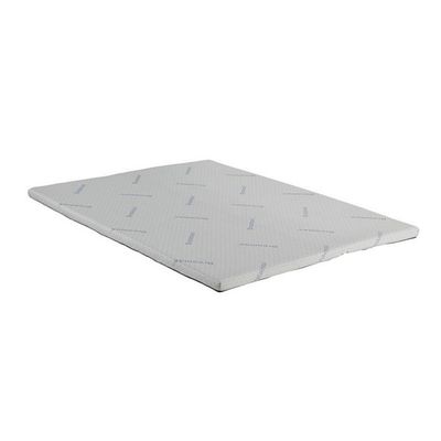 Benjara Neko 2 Inch Plush King Size Mattress Topper, Soft NU TEX Polyurethane Foam, White