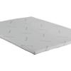 Benjara Neko 2 Inch Plush King Size Mattress Topper, Soft NU TEX Polyurethane Foam, White view 2