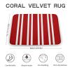 Luxury Elegant Bathroom Rugs, Nautical White Red Striped Bath Mat Non Slip & Absorbent Bath Carpet for Bathroom (16 x 24inch) view 2
