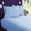 AHJ Beddings Emperor/Wyoming King Size 7 Piece Duvet Cover Set (20 inch Deep Pocket Sheet Set and Duvet Cover) - 600 Thread Count, 100% Egyptian Cotton - Sky Blue Solid view 2