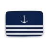Luxury Elegant Bathroom Rugs, Blue and White Striped Anchor Bath Mat Non Slip & Absorbent Bath Carpet for Bathroom (16 x 24inch) view 1