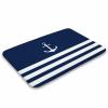 Luxury Elegant Bathroom Rugs, Blue and White Striped Anchor Bath Mat Non Slip & Absorbent Bath Carpet for Bathroom (16 x 24inch) view 3