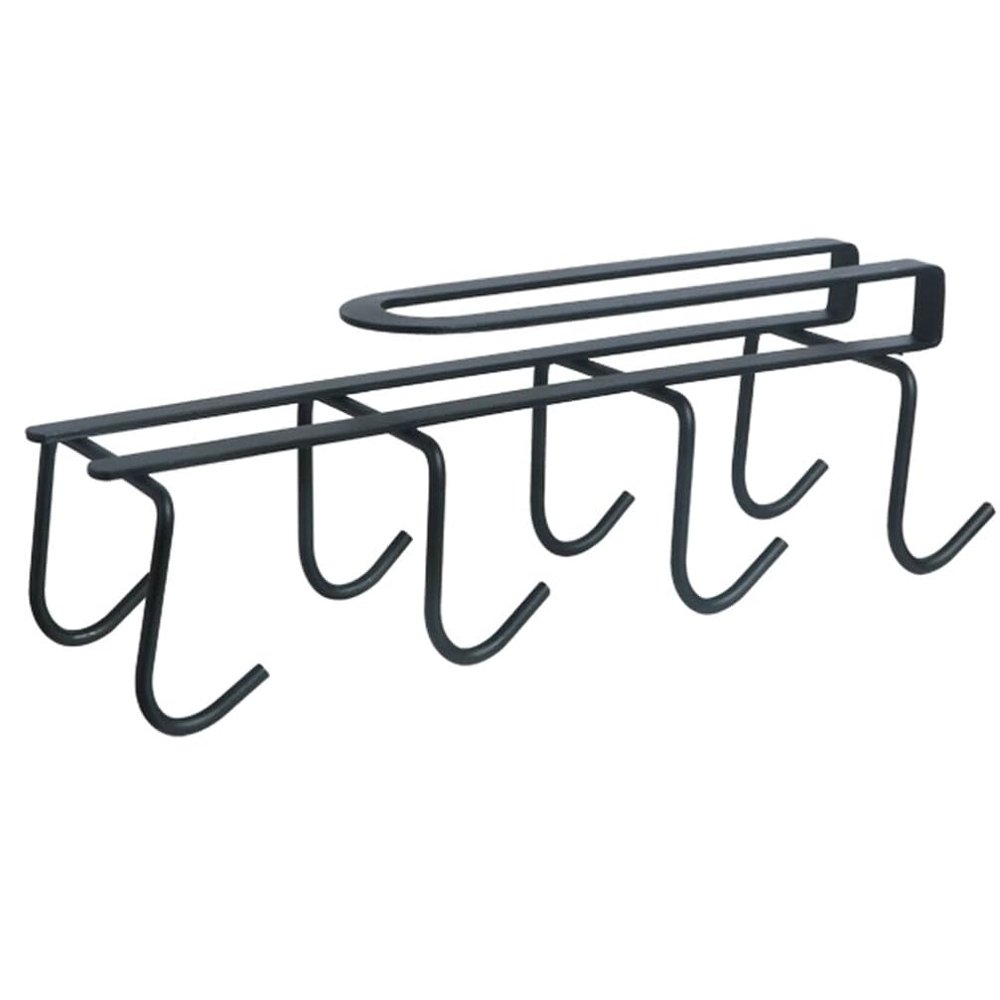 Kichvoe Cup Holder Under Cabinet Mug Hanger No Drill Kitchen Storage Rack for Coffee and Tea Cups Material Smooth Edges Space-Saving Design for Countertop and Cabinet Use
