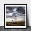 Country Photography Print (Not Framed) Picture of Windmill Under Stormy Sky on Spring Day in Oklahoma Farm Wall Art Farmhouse Decor (11" x 14") view 3