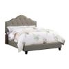 Benjara BM300224 Eni Upholstered Bed with Tufted Adjustable Headboard Gray - Queen Size view 1