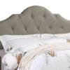 Benjara BM300224 Eni Upholstered Bed with Tufted Adjustable Headboard Gray - Queen Size view 4