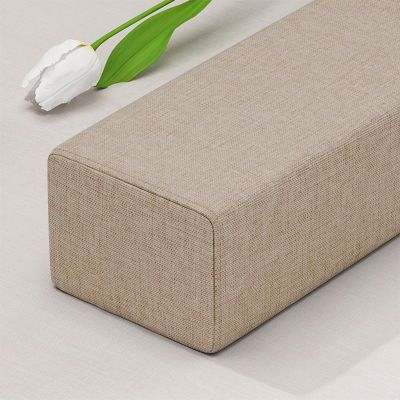 Etoohy Bed Gap Filler 60X2X10inch Mattress Gap Filler Bed Headboard Pillow Cushion Thick Mattress Extender Between Mattress Headboard Wall Space Crack Rectangle Bolster,Light Apricot