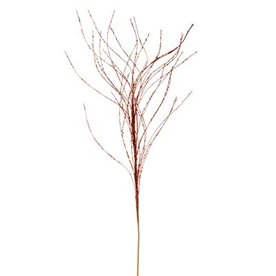 Vickerman 37" Copper Wavy Twig Glitter Spray, 6 per Bag.