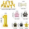 1st Dog Balloons 18pcs Lets Pawty Balloons Dog Paw Birthday Decor Baby Shower 40 inch Gold Number Balloons Mylar Foil Balloon for Lets Pawty Birthday Decorations 1st Birthday Party Supplies view 2