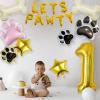 1st Dog Balloons 18pcs Lets Pawty Balloons Dog Paw Birthday Decor Baby Shower 40 inch Gold Number Balloons Mylar Foil Balloon for Lets Pawty Birthday Decorations 1st Birthday Party Supplies view 4