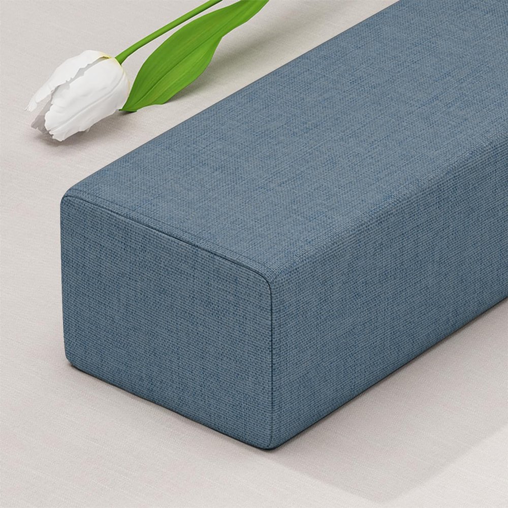 Etoohy Bed Gap Filler 78X8X12inch Mattress Gap Filler Bed Headboard Pillow Cushion Thick Mattress Extender Between Mattress Headboard Wall Space Crack Rectangle Bolster,Blue