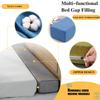 Etoohy Bed Gap Filler 78X8X12inch Mattress Gap Filler Bed Headboard Pillow Cushion Thick Mattress Extender Between Mattress Headboard Wall Space Crack Rectangle Bolster,Blue view 2