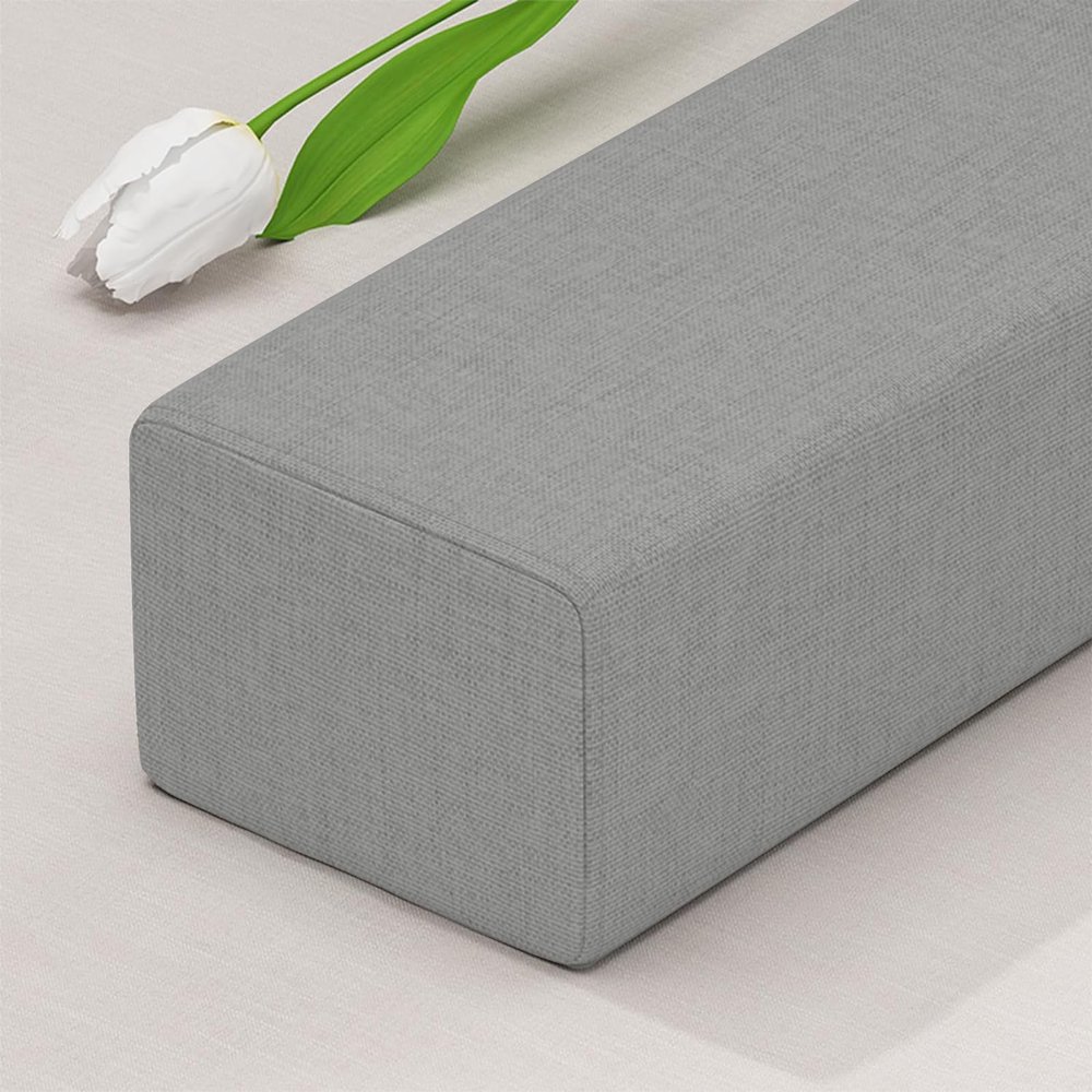 Etoohy Bed Gap Filler 72X8X12inch Mattress Gap Filler Bed Headboard Pillow Cushion Thick Mattress Extender Between Mattress Headboard Wall Space Crack Rectangle Bolster,Grey