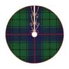 Christmas Tree Skirt Clan Davidson Tartan Rustic Xmas Tree Skirts Mat Festive Decoration for Merry Christmas and New Year Holiday Party 30" view 2