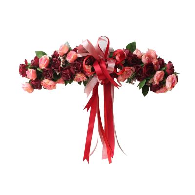 belupai 20in Wedding Arch Flowers, Artificial Rose Peony Flower Swag Wedding Welcome Sign, Front Door Decoration Swag for Wedding Reception Backdrop Table Floral Arrangement (Multicolor)