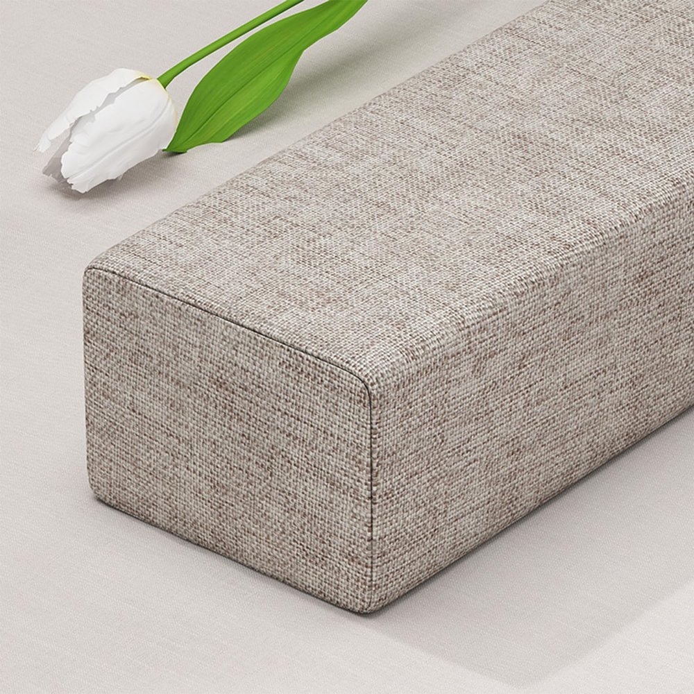 Etoohy Bed Gap Filler 60X4X12inch Mattress Gap Filler Bed Headboard Pillow Cushion Thick Mattress Extender Between Mattress Headboard Wall Space Crack Rectangle Bolster,Oatmeal Color