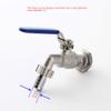 Stainless Steel Ball Valve - 1/2 Inch Weldless Bulkhead Bibcock for Building Home Brew Kettle/Mash Tun view 2