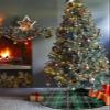 Christmas Tree Skirt,St. Patrick's Day Classic Lattice Plaid Xmas Tree Skirts Ornaments for New Year Holiday Party Decor,Green and Black Buffalo Checker Christmas Tree Mat view 3