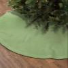 Christmas Tree Skirt,Modernity Abstract Minimalist Ombre Art Xmas Tree Skirts Ornaments for New Year Holiday Party Decor,Gradient Green and White Christmas Tree Mat view 2