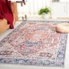 SAFAVIEH Washable Rug Arizona Collection - 4' x 6', Red & Navy, Slip Resistant & Easy to Clean, Ideal for Foyer, Kitchen, Nursery, Office, Bedroom (ARZ109Q) view 1