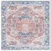 SAFAVIEH Washable Rug Arizona Collection - 4' x 6', Red & Navy, Slip Resistant & Easy to Clean, Ideal for Foyer, Kitchen, Nursery, Office, Bedroom (ARZ109Q) view 4