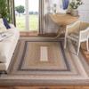 SAFAVIEH Braided Indoor/Outdoor Square Rug 7', Brown & Multi BRD313A view 1