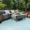 SAFAVIEH Washable Rug Outdoor Courtyard Collection - 10' x 14', Aqua Blue, Non-Shedding & Easy Cleaning, Ideal for Patio, Backyard, Mudroom (CY8520-37122) view 4