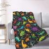 Dinosaur Blanket Gifts Ultra Soft Cozy Throw Flannel Blanket, Lightweight Fuzzy Fleece Blanket Warm Plush Throw Blankets for Couch, Sofa, Bed 30"x40" for Baby view 2