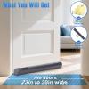 BlissTrends Door Draft Stopper Covers Gaps up to 2.36", Draft Stopper for Bottom of Door Soundproof, Windproof, Dustproof, Block Light, Insect Resistant, Under Door Draft Stopper 30 Inch (Grey) view 2