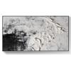 Abstract minimalist black and white oil painting, living room black and white abstract neutral 3D texture art living room wall art,Unstretched,Frameless,(41X81cm)16X32 Inches view 1