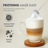 Zulay Kitchen FrothMate Powerful Milk Frother Portable & Compact Handheld Foam Maker Lattes, Cappuccinos (Blue with Gold Button, Froth Mate) view 2
