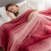 Berkshire Blanket-Classic Heavyweight Soft Printed VelvetLoft Plush Blanket, Full/Queen Size Soft Fuzzy Warm Blanket for Couch Sofa Bed, Ombre Burgundy, 90in x 90in view 3