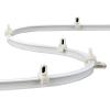 White Sliding Curtain Track, Aluminum Flexible Bendable Curtain Rod, Ceiling/Wall Mount Curtain Rail for Room Divider, Shower Curtain (Color : Wall Mount, Size : 1.5m/5ft) view 1