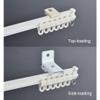 White Sliding Curtain Track, Aluminum Flexible Bendable Curtain Rod, Ceiling/Wall Mount Curtain Rail for Room Divider, Shower Curtain (Color : Wall Mount, Size : 1.5m/5ft) view 3