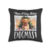 Adorable Cute Animal Christmas Apparel Kids Adults Merry Dogmas, Cute Animal Lover Christmas Dog Puppy Her Kids Throw Pillow, 16x16, Multicolor view 1