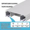 LTSRLL 3.3ft-19.7ft Conjoined Double Track Curtain Rail Set Effortless Gliding Heavy Duty Curtain Track and Fittings Ceiling Mounted(Color:Plastic Pulley,Size:120cm(120cm*1)) view 3