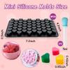 3Pack Heart Silicone Ice Cube Tray Molds Mini Valentine Wax Melt Mold for Baking Chocolate, Gummy, Candy, Jelly, Candle, Handmade Treats with 1Pc Dropper Black view 2