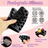 3Pack Heart Silicone Ice Cube Tray Molds Mini Valentine Wax Melt Mold for Baking Chocolate, Gummy, Candy, Jelly, Candle, Handmade Treats with 1Pc Dropper Black view 3