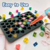 3Pack Heart Silicone Ice Cube Tray Molds Mini Valentine Wax Melt Mold for Baking Chocolate, Gummy, Candy, Jelly, Candle, Handmade Treats with 1Pc Dropper Black view 4