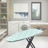 Seiritex Wide Ironing Board Cover and Pad 18 x 49 inch Heat Reflective with Hook and Loop Fasteners, Thick Padding with Elasticized Edges, 3 Layers Iron Board Cover (Green Leaf) view 3