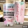 Awesome Technical Engineer Tumbler Stainless Steel 20oz, Funny Technical Engineer Gifts Bulk For Birthday Christmas, Technical Engineer Gifts For Men Women Office Coworker Driking Coffee Cup Humor view 4