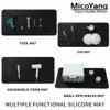 MicoYang Silicone Dish Drying Mat for Multiple Usage,Easy clean,Eco-friendly,Heat-resistant Silicone Mat for Kitchen Counter or Sink,Refrigerator or Drawer Liner Black 5XL 36inches x 18inches view 4