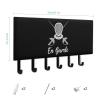 Fencing Mask Key Hangers with 6 Hooks Large Wall Mounted Key Holder for Entryway view 2