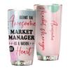 Awesome Market Manager Tumbler Stainless Steel 20oz, Funny Market Manager Gifts Bulk For Birthday Christmas, Market Manager Gifts For Men Women Office Coworker Driking Coffee Cup Humor view 1