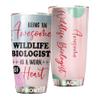 Awesome Wildlife Biologist Tumbler Stainless Steel 20oz, Funny Wildlife Biologist Gifts Bulk For Birthday Christmas, Wildlife Biologist Gifts For Men Women Office Coworker Driking Coffee Cup Humor view 1