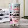 Awesome Wildlife Biologist Tumbler Stainless Steel 20oz, Funny Wildlife Biologist Gifts Bulk For Birthday Christmas, Wildlife Biologist Gifts For Men Women Office Coworker Driking Coffee Cup Humor view 2