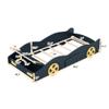 LZ LEISURE ZONE Twin Size Platform Bed, Race Car-Shaped Platform Bed Frame with Storage, Solid Wood Platform Beds with Wheels for Boys Girls Teens, Dark Blue view 2